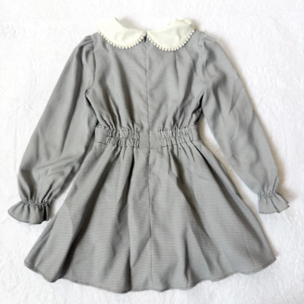 Ank Rouge Jirai Kei Ryosan Anime bow Lolita Kawaii Dress Plaid Idol M Beige - Picture 6 of 6